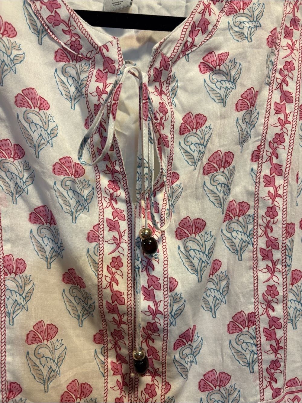 Haute Hippie White Dress with Pink Floral Border and Print - Picture 4 of 9